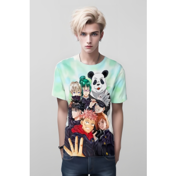 Vibrant Cursed Energy - Jujutsu Kaisen Shirt in Green