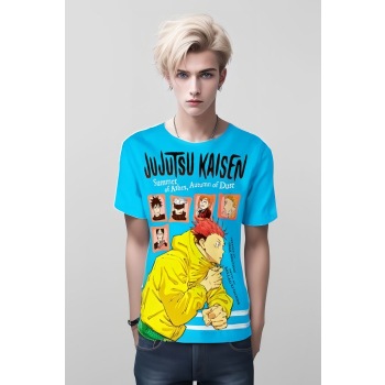 Azure Sorcery - Jujutsu Kaisen Shirt in Blue