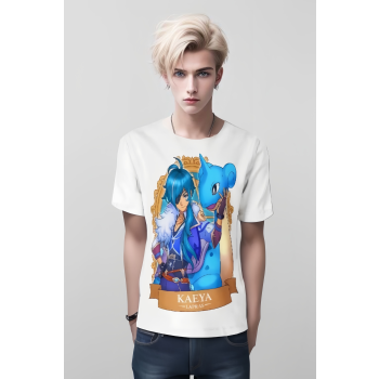 Frosty Expedition Kaeya x Lapras Genshin Impact and DQS Shirt in Pure White