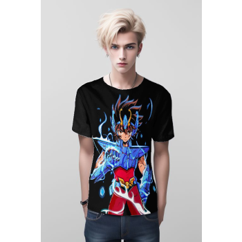 Stylish and Strong: Pegasus Seiya Black Saint Seiya Shirt