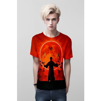 Sukuna Ryomen From Jujutsu Kaisen Shirt - Vibrant Orange
