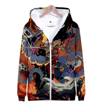 Hades Game Zipper Hoodies 3D Print Hooded Pullover