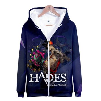 Hades Game Zipper Hoodies 3D Print Hooded Pullover