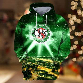 Precious Green Lighting Pattern Lighting Hoodie