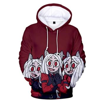 Helltaker Hoodies -Cerberus Unisex 3D Pullover Hooded Sweatshirt