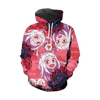 Helltaker Hoodies -Cerberus Unisex 3D Pullover Hooded Sweatshirt