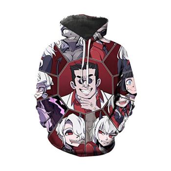 Helltaker Hoodies -Unisex 3D Pullover Hooded Sweatshirt