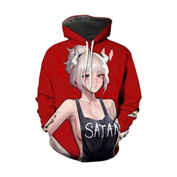 Helltaker Hoodies -Unisex 3D Pullover Hooded Sweatshirt