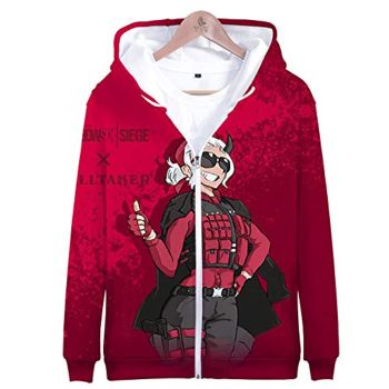 Helltaker Hoodies &#8211; Unisex 3D Zip Up Hooded Jacket