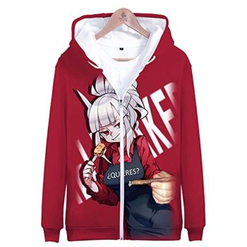 Helltaker Hoodies &#8211; Unisex 3D Zip Up Hooded Jacket