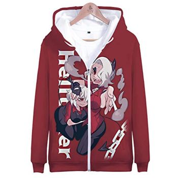 Helltaker Hoodies &#8211; Unisex 3D Zip Up Hooded Jacket