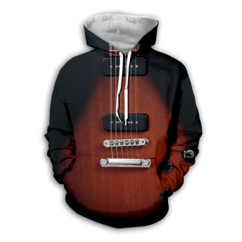 Pretty Brown Strings Pattern Music Hoodie