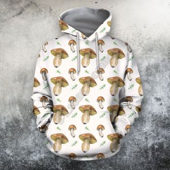  Fashion White Mushroom Pattern Mushroom Hoodie