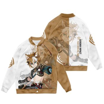 Noble Genshin Impact Gorou The Anime Baseball Hoodie