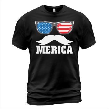 4th of July MERICA Mustache