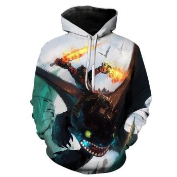 How to Train Your Dragon Hoodies &#8211; Cartoon 3D Hoody Sweatshirt