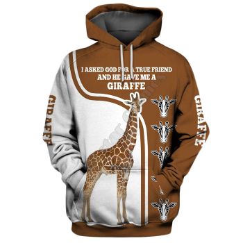 Street Brown White Deer Pattern Animals Hoodie