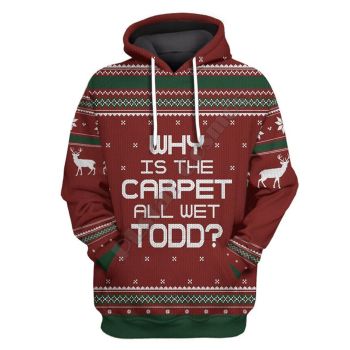  Gorgeous Red Alphabet Pattern Christmas Hoodie