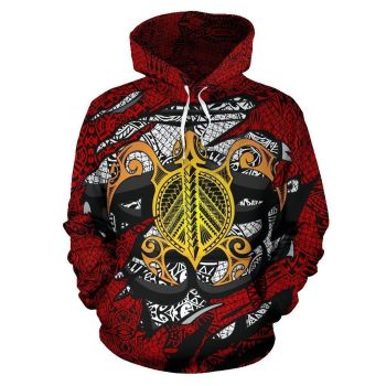 Popular Red Turtles Pattern Animals Hoodie