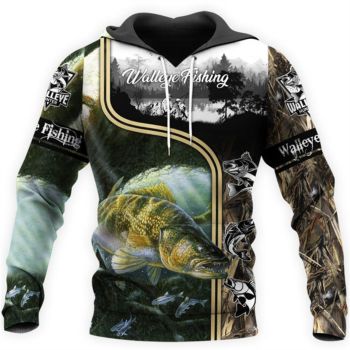 Generous And Beautiful Green Fish Pattern Animals Hoodie