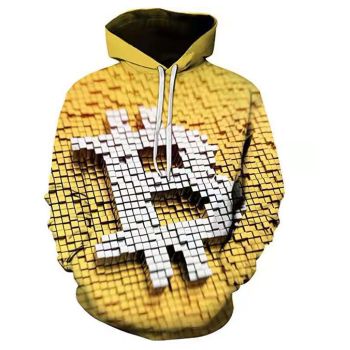 Precious And Cute Yellow Alphabet Pattern Bitcoin Hoodie