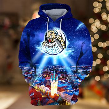 Loose And Gorgeous Blue Lighting Pattern Lighting Hoodie