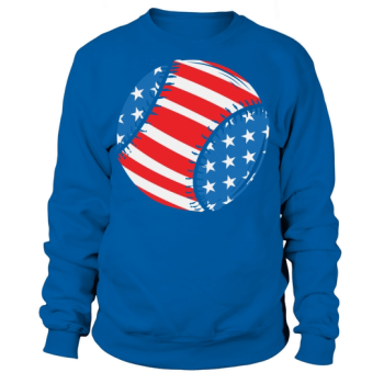 Baseball American Flag 4th Of July Sweatshirt