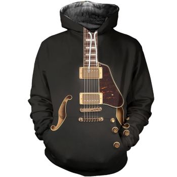 Precious Black Strings Pattern Music Hoodie