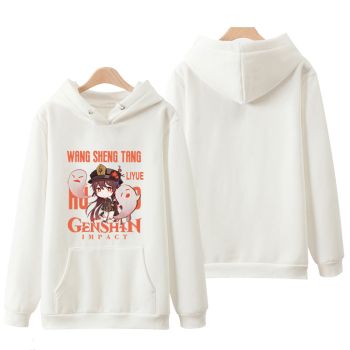 Unique Genshin Impact Hu Tao White Hoodie