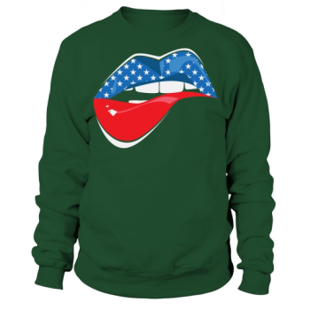Sexy Lips Independence Day 4th Of July Sweatshirt