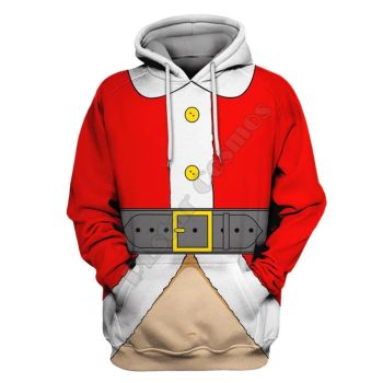  Fashion Red Belt Pattern Christmas Hoodie