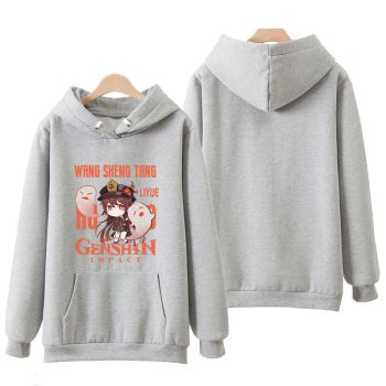 Comfortable Genshin Impact Hu Tao Grey Hoodie