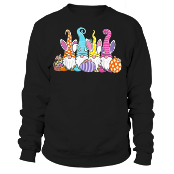 Easter Bunny Spring Gnome Easter Egg Hunt And Basket Gift Sweatshirt