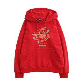 Retro Genshin Impact Kazuha Anime The Red Hoodie
