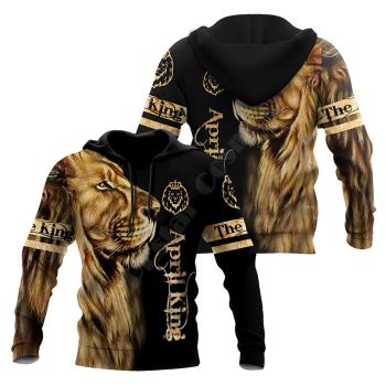 Generous And Beautiful Black Brown Lion Pattern Animals Hoodie