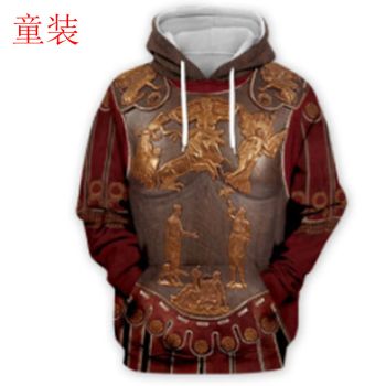 Street Red Belt Pattern Armor Hoodie