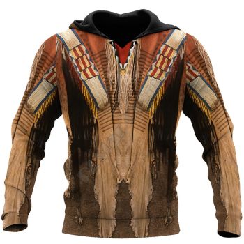 Pretty Brown Tassels Pattern Indians Hoodie
