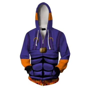 JoJo&#8217;s Bizarre Adventure Hoodies &#8211; Ghirga Narancia Purple Zip Up Hoodie