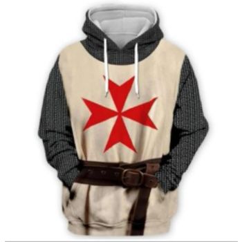 Classical And Elegance Brown Belt Pattern Armor Hoodie