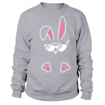 Easter Bunny Sunglasses Cool Easter Peeps Sweatshirt