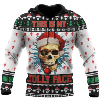 Popular And Vintage Colorful Skull Pattern Christmas Hoodie