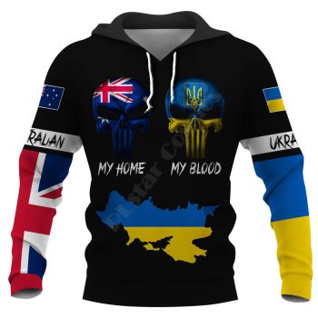 Oversize Colorful Skull Pattern Skull Hoodie