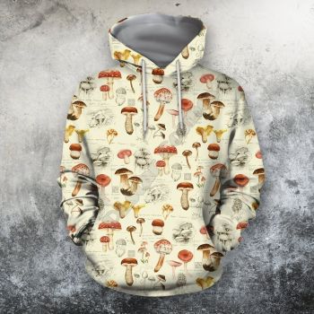  Popular White Mushroom Pattern Mushroom Hoodie