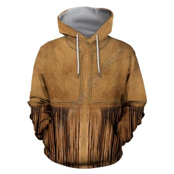 Fashion Brown Tassels Pattern Indians Hoodie