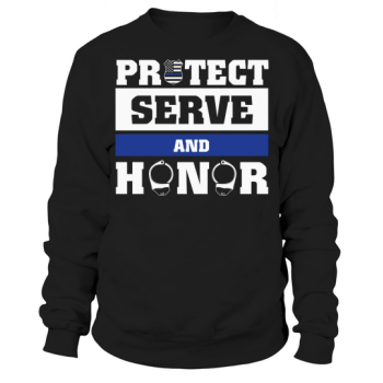 Police USA Flag Serve Honour Sweatshirt