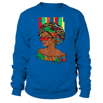 Afro African Principal Black Back To School Sweatshirt