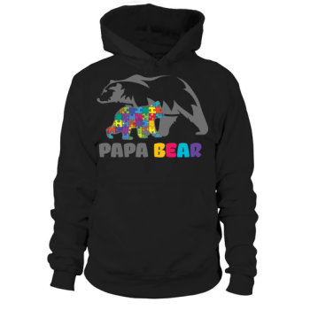 Papa Bear Autism Awareness Hoodies