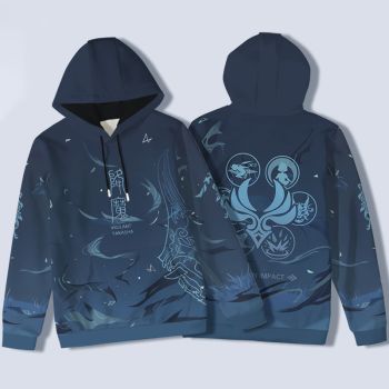 College Style Genshin Impact Xiao Anime Hoodie