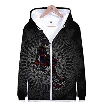 Kingdom Hearts Hooded Coat &#8211; 3D Print Zipper Gaming Hoodie