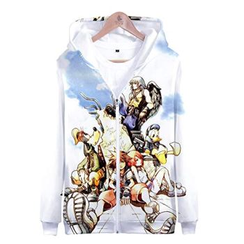 Kingdom Hearts Hooded Coat &#8211; 3D Print Zipper Gaming Hoodie